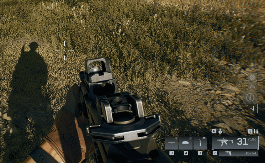 Screen capture of player dying